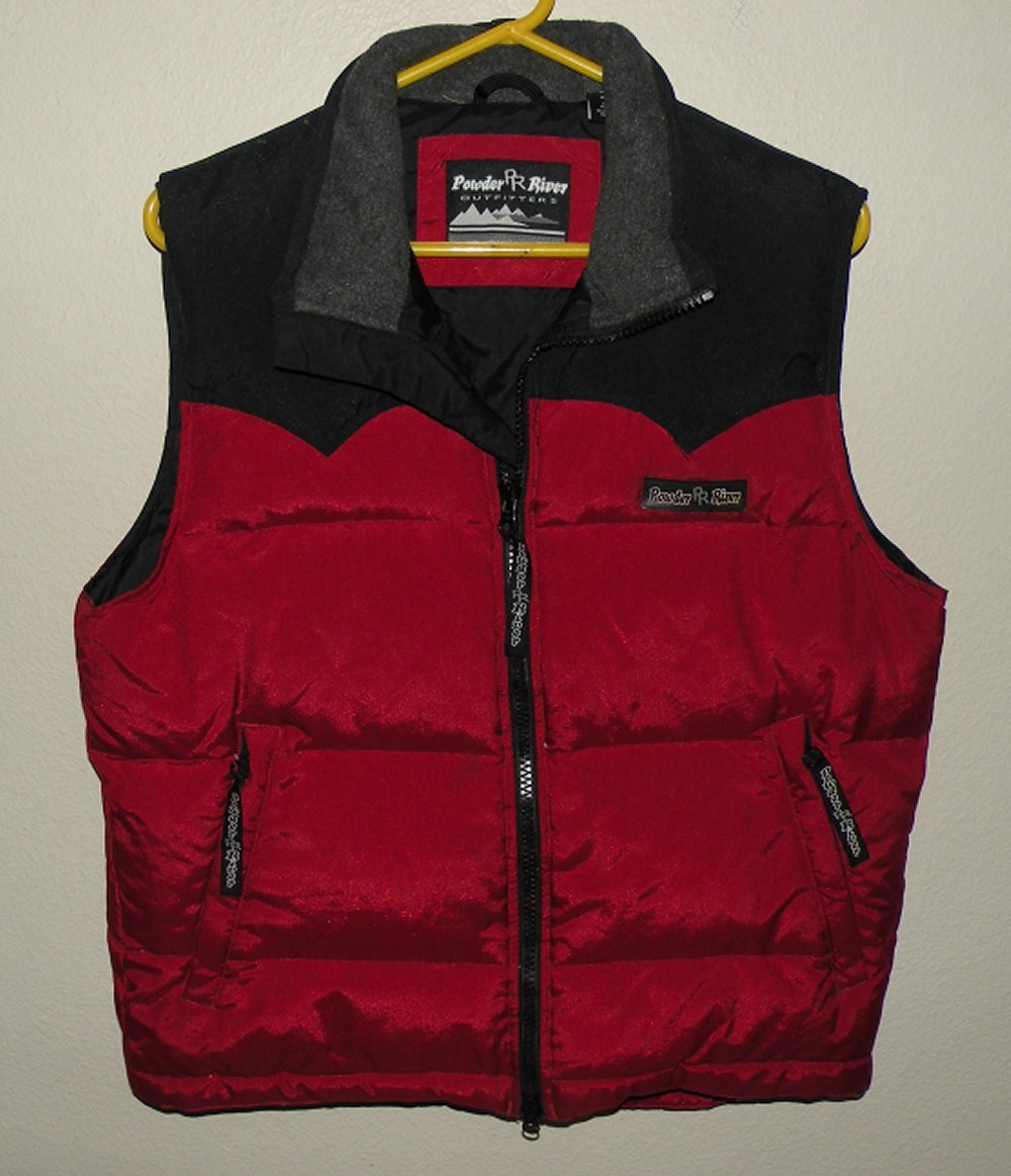 Powder River Outfitters Men’s Small Zip Quilted Down Insulated Puffer Vest Red